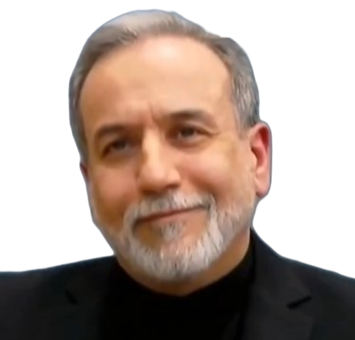 Emoji image of Iranian FM Aragchi smiling while discussing US troops invading Iran