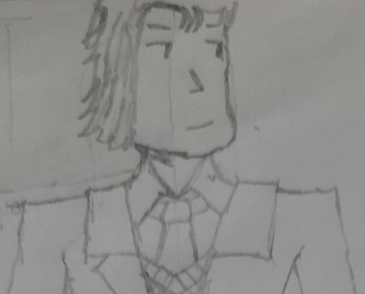 A close-up of the 4th drawing of the Doki Doki Literature Club protagonist drawing series.