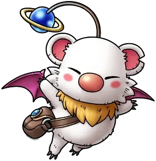 a moogle from Final Fantasy. It's a resembles a bear with bat wings and a red nose. 