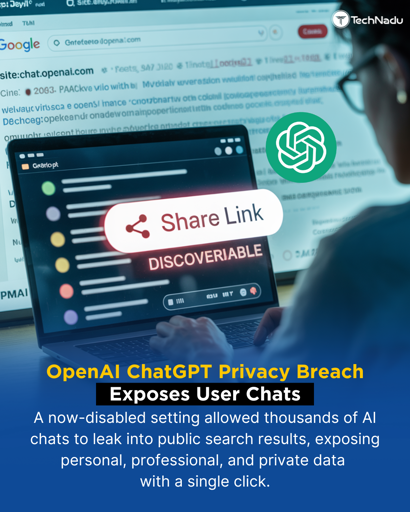 OpenAI ChatGPT Privacy Breach Exposes User Chats via ‘Make Link Discoverable’ Setting
