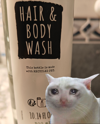 A bottle made from a poor recycled cat