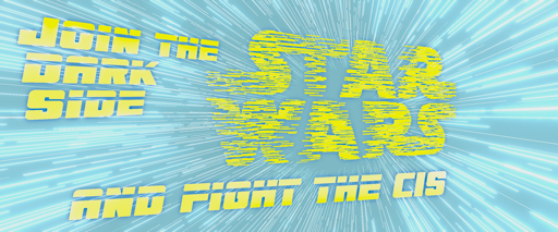join the dark side. star wars. and fight the cis